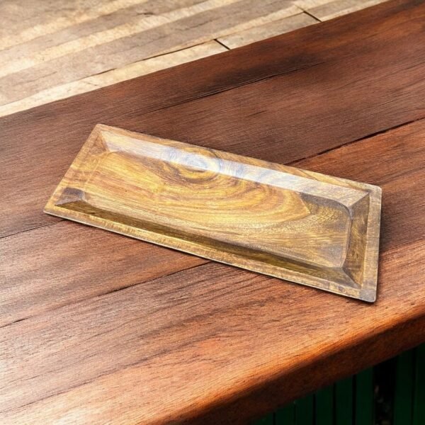 Wooden Platter – 3D Rectangle – 5″x14″