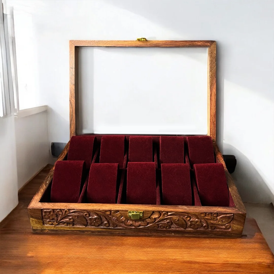 10-Carving-Glass-Top-Hard-Pillow- 10 Watches – Carving – Glass Top – Hard Pillows - Image 1