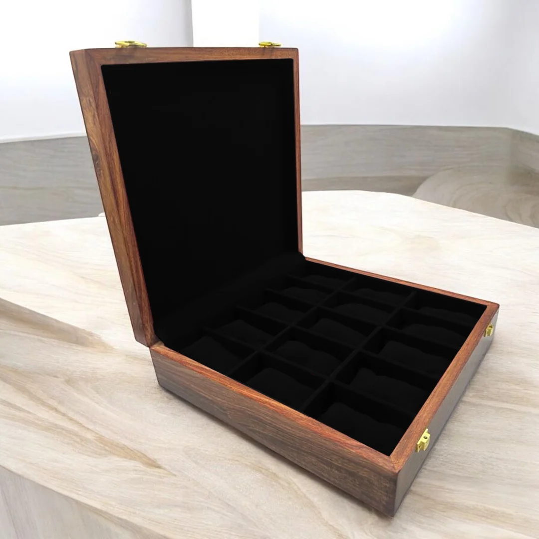 15-plain-wood-top-black-2 15 Watches – Plain – Wood Top – Black - Image 1