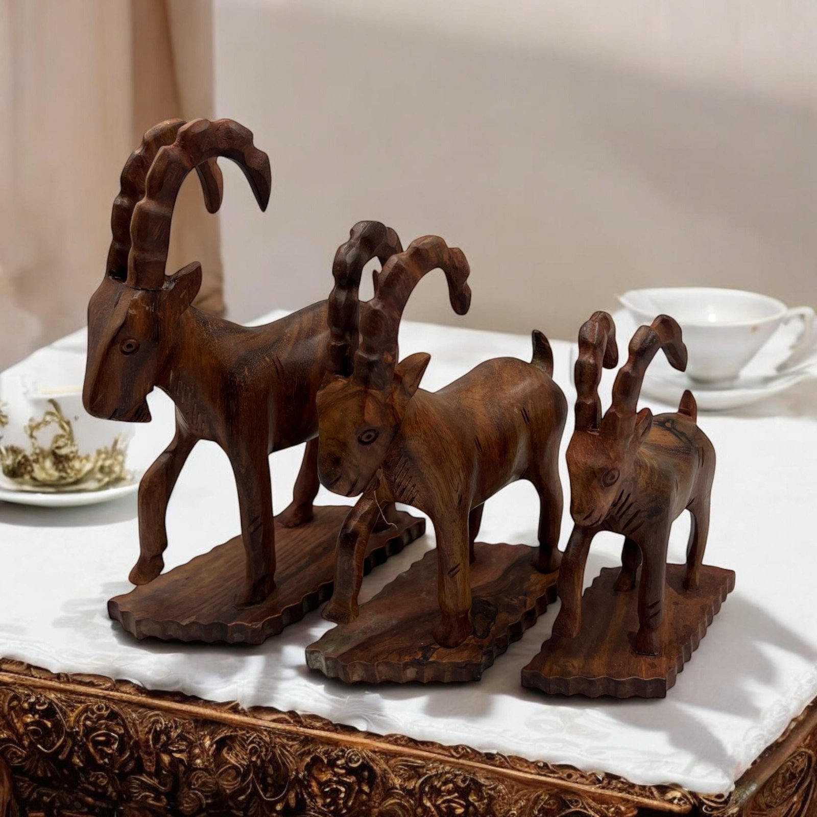 Markhor-Set-of-4-1 (1) Markhor Sculpture – Set of 4 - Image 1