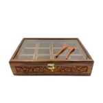 Spice Box – Carving – 12 Moveable Slots - Image 2