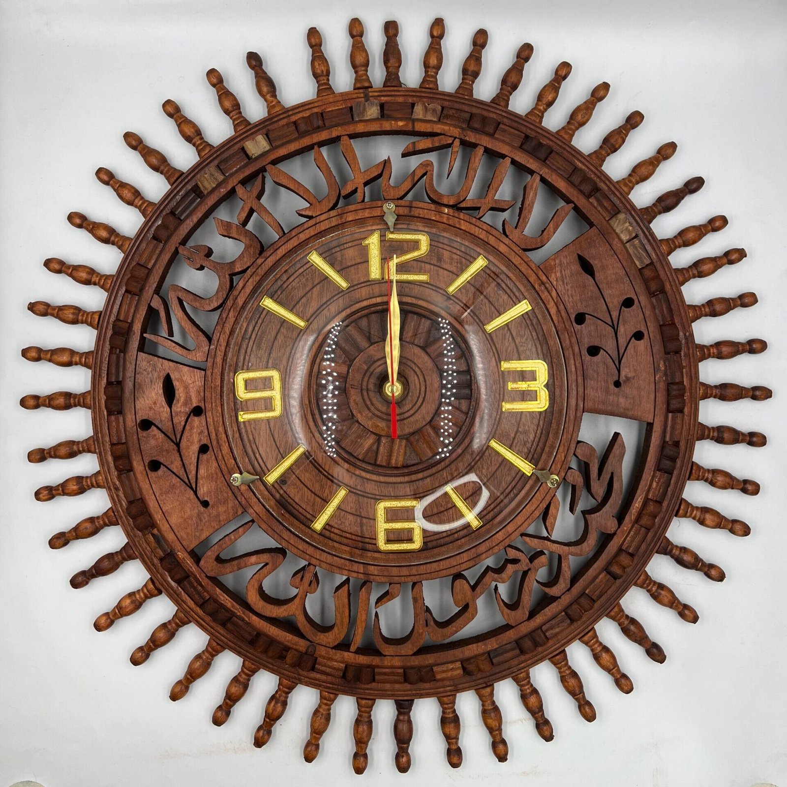 WhatsApp-Image-2025-08-02-at-3.39.59-PM-scaled-e1754136852791 Wooden Clock – 22 Inch – Calligraphy - Image 1