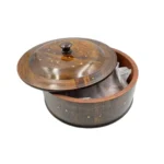 Wooden Hotpot – Brass Work - Image 2