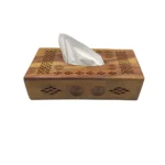 Wooden Tissue box – Brass work - Image 2
